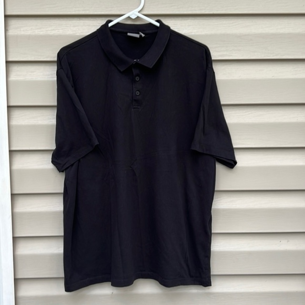 ASOS mens black two button polo shirt